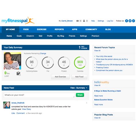 what are other sites similar to myfitnesspal